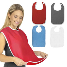 Vorkoi1Pack prémiové unisex podbradníky pre dospelých pre staršie ženy a mužov, vodeodolné podbradníky na jedenie, nastaviteľné a