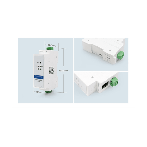 -Σειρική ράγα DR302Din RS485σε Ethernet IP Server Module Μετατροπέας Ethernet Modbus RTU σε Modbus Unit 2
