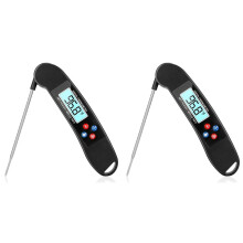 2X Thermomètre à Viande Professionnel, Thermomètre Numérique Parlant pour Aveugles, Étanche, pour Grillades, Barbecue, Cuisine.