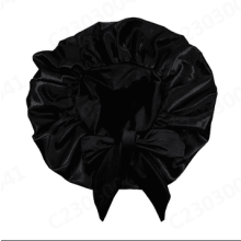 Gorro de ducha reutilizable XEOVHV para mujer, gorro de ducha grande impermeable con banda elástica lavable para cabello largo y trenzas (negro).