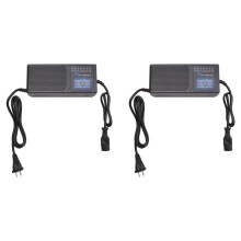 2X Chargeur de Véhicule électrique 60V 20AH avec Affichage de Puissance de 7 Lumières Protection Contre Les Fuites de Courant Chargeur Au Plomb