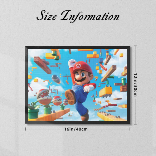 Διακοσμητική Τέχνη Τοίχου Super Mario - Διακοσμητική Τέχνη Τοίχου με Πλαίσιο 1