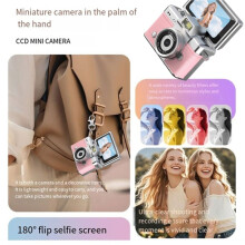 Keychain Thumb Camera 1080P HD Video Recorder with 180 Flip LCD Screen Portable Camcorder for Students Yellow