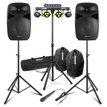 Vonyx VPS 15" DJ Speaker Set with Bluetooth & Microphone *1000W Active PA System