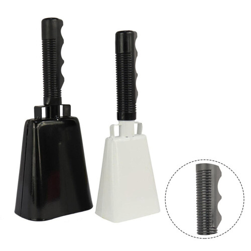 AFQH Ατσάλινο Cowbell με λαβή για κρουστά χεριών για αθλητικά γεγονότα πάρτι, κουδούνι 2