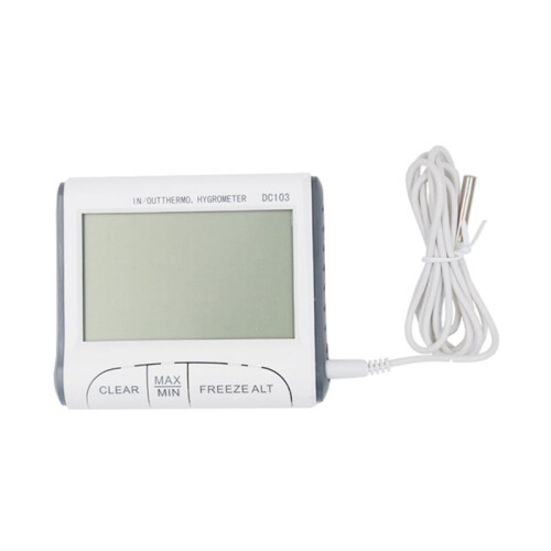 Termometro e Igrometro per Interni con Ampio Display, Orologio e Allarme Antigelo. 1