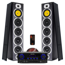 Fenton SHFT57 HiFi Tower Speakers - Bluetooth Floor Speaker System 200W