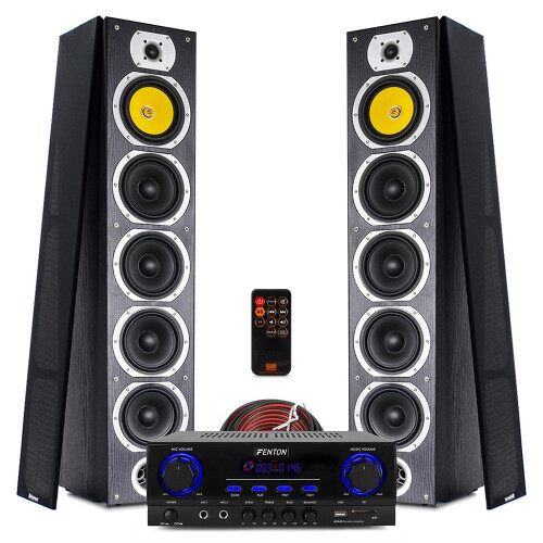Fenton SHFT57 HiFi Tower Speakers - Bluetooth Floor Speaker System 200W