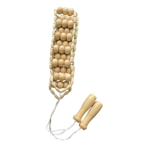 Upgrade Handle Wood Back Massage Roller Rope Therapy Cellulite Tools for Neck Leg Pain Relief
