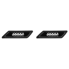 2X Carbon Fiber Universal Car Front Bumper Hood Vent Air Out Decoration for -A4 B8 -E90 E80 E82