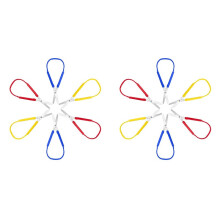12 Stücke Schlaufenschere Griff Schere Bunte Selbstöffnende Adaptive Schneide Schere für Kinder, Erwachsene, Zuhause, Büro, Schule