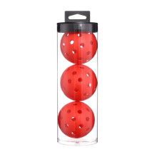 yotijar3Pieces Pickleball-pallo 74 mm:n suolakurkkupallot sisä- ja ulkoharjoitteluun aikuisille, punainen