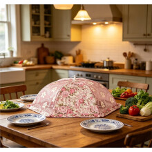 Couvercle Alimentaire en Maille Anti-Poussière, en Forme de Parapluie, Anti-Mouches et Anti-Taches, Nappe Pliable en Maille, Accessoire de Cuisine