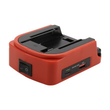 Adaptador de Carregador Sem Fio Power Bank para Estação de Carregamento de Bateria Li-Ion 18V para com Porta Type-C e USB
