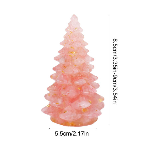Artificial Crystal Christmas Tree Pink Decorative Ornament 2