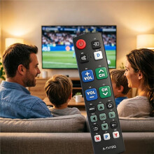 A-TV19Q Universal Button TV Remote for Seniors Easy to Use and Set with Learning Functions Fit Most TV