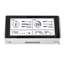 Monitor Secundario de Ordenador de Sobremesa de 3,39 Pulgadas IPS USB Pantalla Secundaria CPU GPU RAM USB Display USB Freely AIDA64