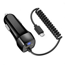 Auton pikalaturi USB-porttilaturi Ultrapikalataus + Ylimääräinen USB-portti ja 1,1 metrin kaapeli