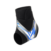 Sports Ankle Brace, Breathable Adjustable Wrap, High Elasticity for Sprain & Pain Relief, Compression Support - Blue, L, Left Foot