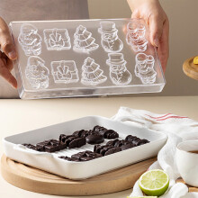 Siliconen bakvorm voor Kerstmis, geschikt voor kleine bakgereedschappen, 3D hartvormige chocolade-, snoep- en koekjesvormen