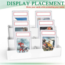 40 Stücke Sammelkarten Schutzhülle Aus Acryl, Klar, Abgestufter Kartenhalter mit Etikettenposition, Hartkartenhüllen