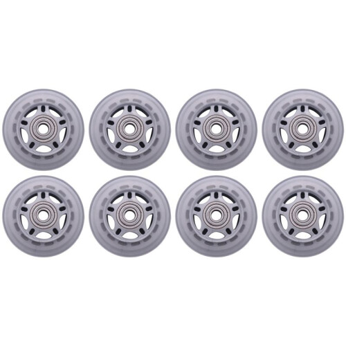 8X Scarpe da Skating 608ZZ Cuscinetto Inline Skate Wheel Grigio Chiaro