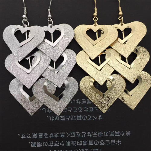 Σκουλαρίκια με κόσμημα αυτιών, μέγεθος Love Frosted Sequins, σκουλαρίκια από κορδόνι, 2