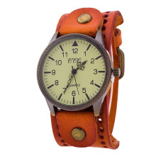 EQWLJWE CCQ Merk Lederen Vintage Horloge Heren Dames Polshorloge Quartz Dameshorloges Vakantie Uitverkoop