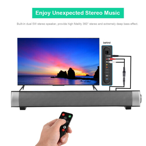 Ασύρματο στερεοφωνικό ηχείο Bluetooth Eatbuy, ηχείο για οικιακό κινηματογράφο, 2