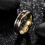 Δαχτυλίδι Tioneer Galaxy Style Tungsten Carbide με ένθετο Opal & φύλλο χρυσού σε βέρα 8mm ή 6mm για 3
