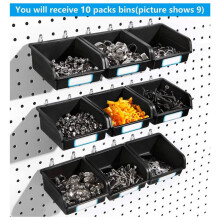 Perforated Board Accessories, Oblique Mouth, Thickened Parts Storage Box, Square Hole Hook, Storage Plastic Box