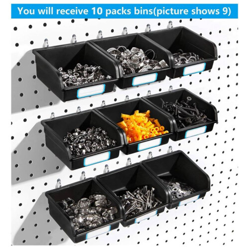 Perforated Board Accessories, Oblique Mouth, Thickened Parts Storage Box, Square Hole Hook, Storage Plastic Box