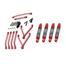 RC Car Upgrade Pull Rod Oil Pressure Kit for FMS 1/24 FCX24 RC Car Upgrade Accessories Red