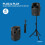 Bluetooth DJ Speaker PA System with Stands, Microphone Mobile Disco 800W Powered 6