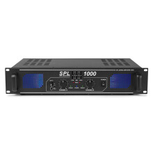 Skytec SPL 1000 PA Power Amplifier 1000W 2 Channel Audio System Amp