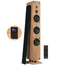 Audizio ARCO Active Floor Standing Tower Speaker with Bluetooth and DAB - L.Wood