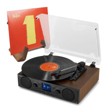 Audizio Tulsa Retro Record Player with Bluetooth, DAB+ and Built-in Speakers