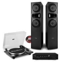 Audizio Toledo Premium Vinyl Record Player with Bluetooth In & Out - Home Audio