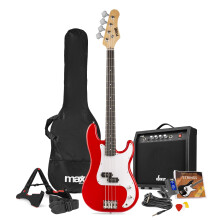 GigKit Electric Bass Guitar Set Full Size 4 String with Amplifier & Accessories