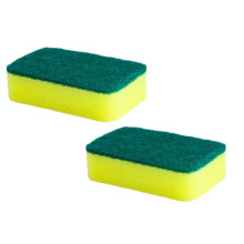 Lot de 24 éponges doubles haute densité pour la vaisselle, nettoyantes et brosses pour la cuisine, torchons et chiffons à vaisselle en coton.