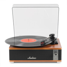 Audizio Irvine Bluetooth Record Player with Built-in Speakers Home Audio System