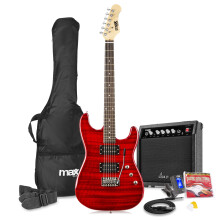 GigKit Full Size Electric Guitar Set with Amplifier & Accessories - Quilt Top