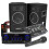 Vonyx SL6 Speakers with AV440 Bluetooth Mixer & Microphone - DJ System 1
