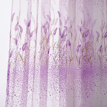yuehao textile pentru casă panou frunze draperie perdea tul fereastră material transparent voal 1decor pentru casă perdea violet