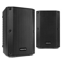 Vonyx VSA 8" Active PA Speaker with Bluetooth - 250W Bi-Amplified DJ Loudspeaker