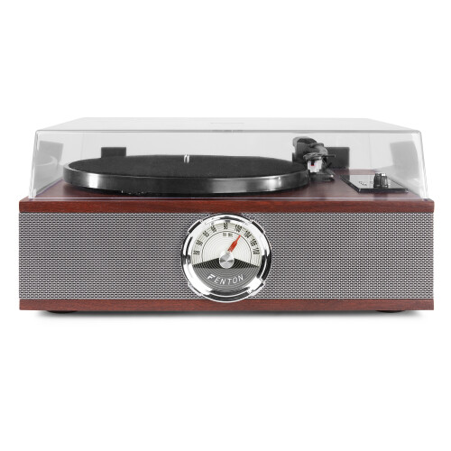 Fenton RP180 Retro Record and CD Player Speaker System with Bluetooth - Wood 1