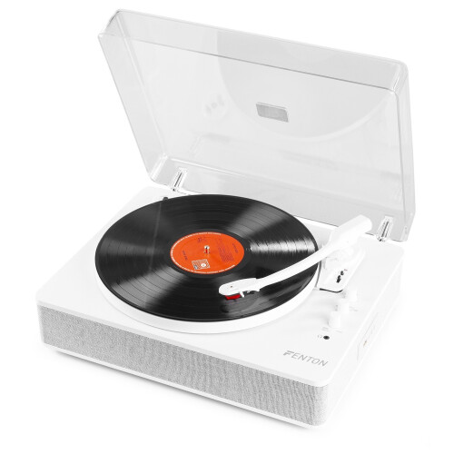 Fenton RP162W Record Player with Bluetooth Output, USB Vinyl Turntable White