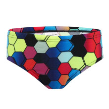 (XXS, Multicoloured) Speedo Mens Geometric Hexagon Full Coverage Swim Briefs