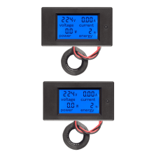 2x AC80260V100A PZEM061LCD kijelzős digitális áramfeszültség-mérő áramváltóval és CT-vel