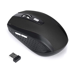 SUSUchens draadloze gamingmuis met 1200 dpi, 2,4 GHz, ergonomische USB-ontvanger, geschikt voor pc en laptop.
